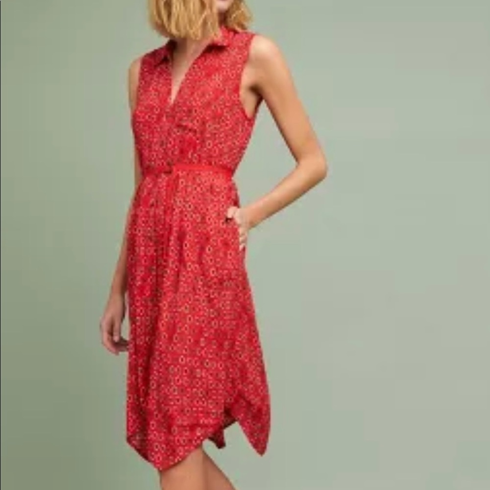 Maeve Vicki Floral-Print Shirtdress Size 2